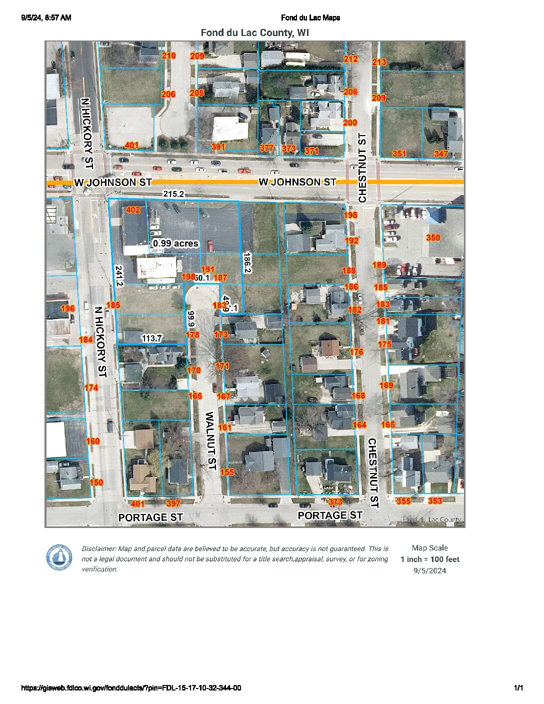 402 W Johnson St. West 1.0 Acre layout